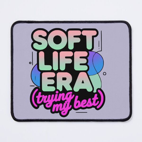 Item preview, Soft Life But Mentally Tired Sticker – Aesthetic Gen Z Meme, Relatable Burnout Humor, Cute Minimal Design designed and sold by VectorJoy.