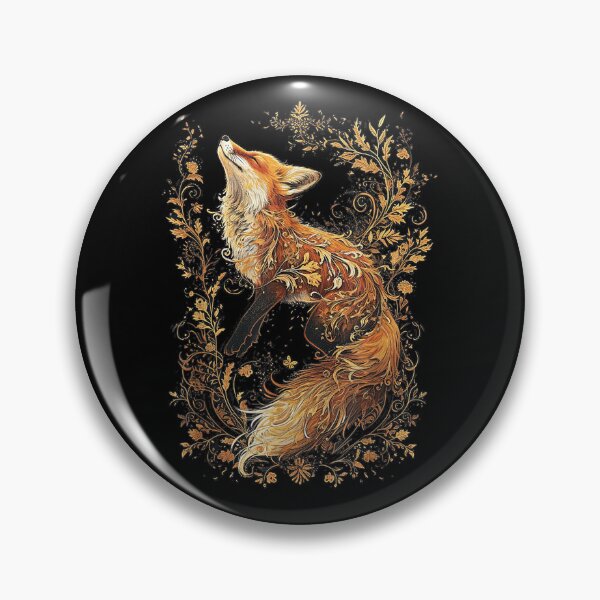 Item preview, Fox Silhouette With Flowers Cottagecore Aesthetic Woodland Animal designed and sold by alber-garnell.