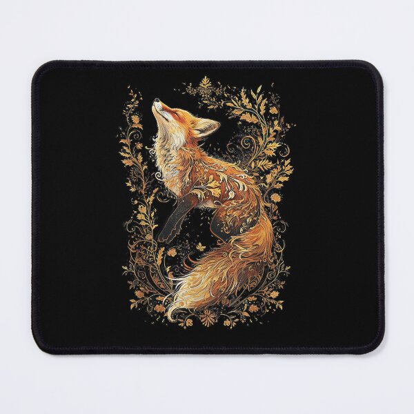 Item preview, Fox Silhouette With Flowers Cottagecore Aesthetic Woodland Animal designed and sold by alber-garnell.