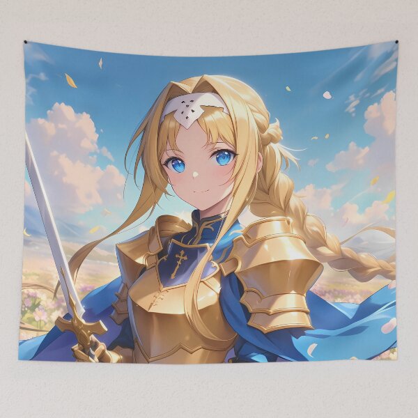 Item preview, Radiant Alice Zuberg Sword Art Online serene fantasy meadow anime beauty designed and sold by Tokyonomad.