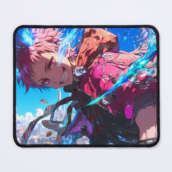 Item preview, Fierce Renzo Shima Blue Exorcist fiery action vibrant city anime energy designed and sold by Tokyonomad.