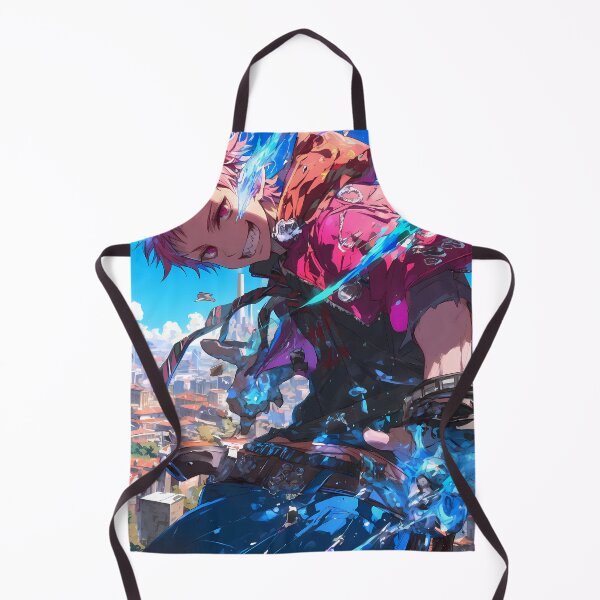 Item preview, Fierce Renzo Shima Blue Exorcist fiery action vibrant city anime energy designed and sold by Tokyonomad.