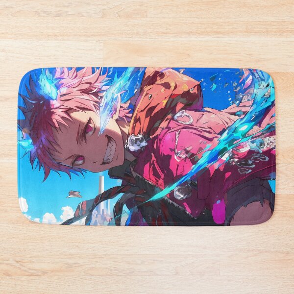 Item preview, Fierce Renzo Shima Blue Exorcist fiery action vibrant city anime energy designed and sold by Tokyonomad.