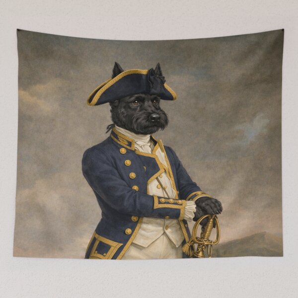 Item preview, English Navy Officer Scottish Terrier Portrait designed and sold by CJChronicles.
