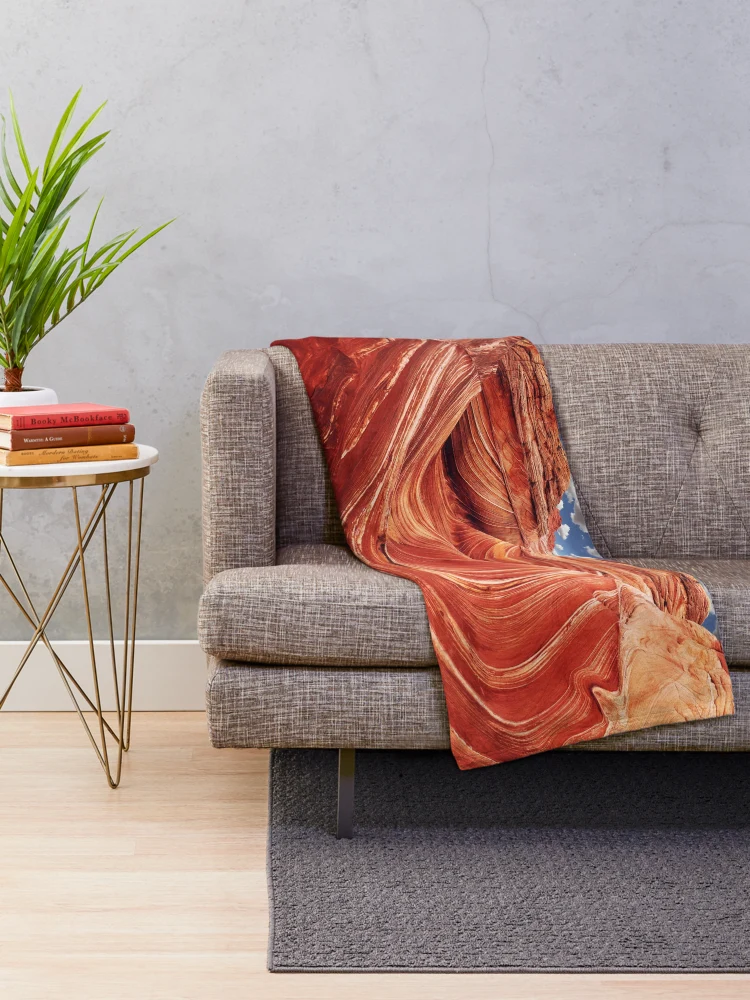 Thumbnail 2 of 6, Throw Blanket, The Wave designed and sold by The Studio Red.