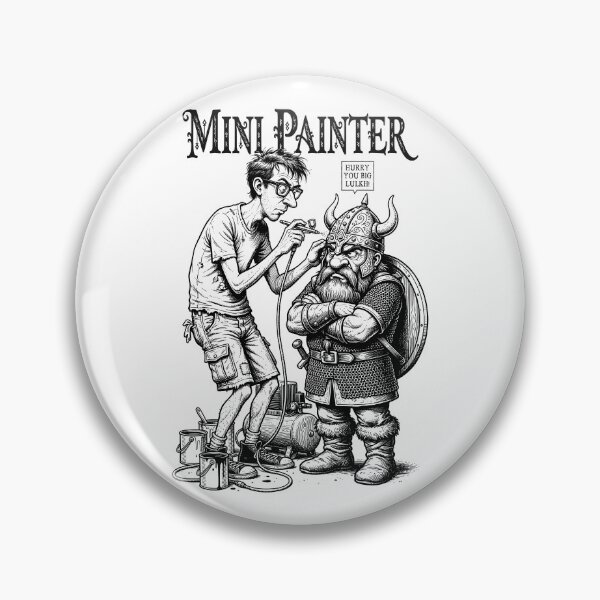 Item preview, Fantasy Miniature Painter Dwarf Funny Airbrush Painting RPG designed and sold by GrandeDuc.