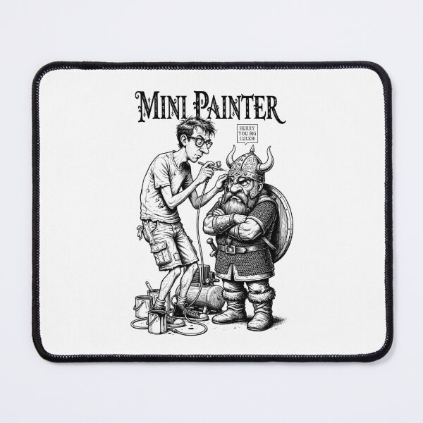 Item preview, Fantasy Miniature Painter Dwarf Funny Airbrush Painting RPG designed and sold by GrandeDuc.