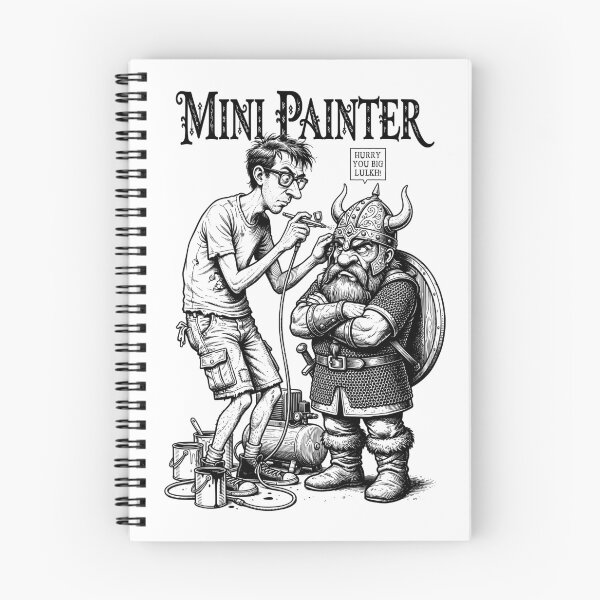 Item preview, Fantasy Miniature Painter Dwarf Funny Airbrush Painting RPG designed and sold by GrandeDuc.