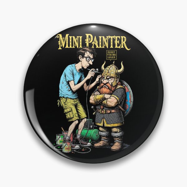 Item preview, Fantasy Miniature Painter Dwarf Funny Airbrush Painting RPG designed and sold by GrandeDuc.