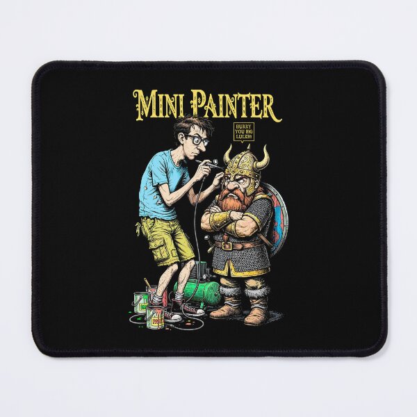 Item preview, Fantasy Miniature Painter Dwarf Funny Airbrush Painting RPG designed and sold by GrandeDuc.