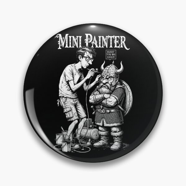 Item preview, Fantasy Miniature Painter Dwarf Funny Airbrush Painting RPG designed and sold by GrandeDuc.