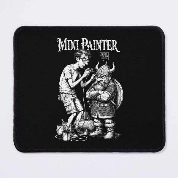 Item preview, Fantasy Miniature Painter Dwarf Funny Airbrush Painting RPG designed and sold by GrandeDuc.
