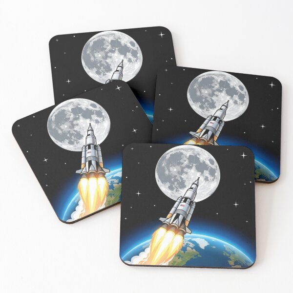 Item preview, Artemis II Moon Launch — Illustrated Space Poster designed and sold by wilnickvisuals.