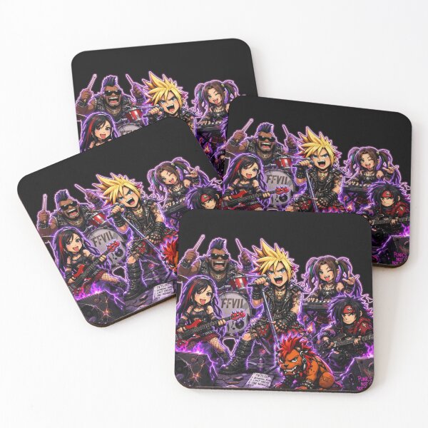 Item preview, Final Fantasy Punk Rock Band – Neon Grunge Anime Rock Art designed and sold by ☆ CR4ZIIB4BII ☆.