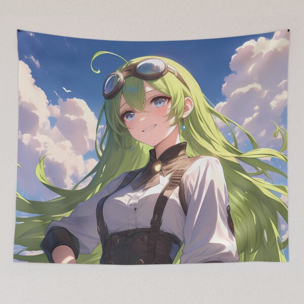 Item preview, Brilliant Alina Gray Magia Record anime sky magic vibrant mystic charm designed and sold by Tokyonomad.