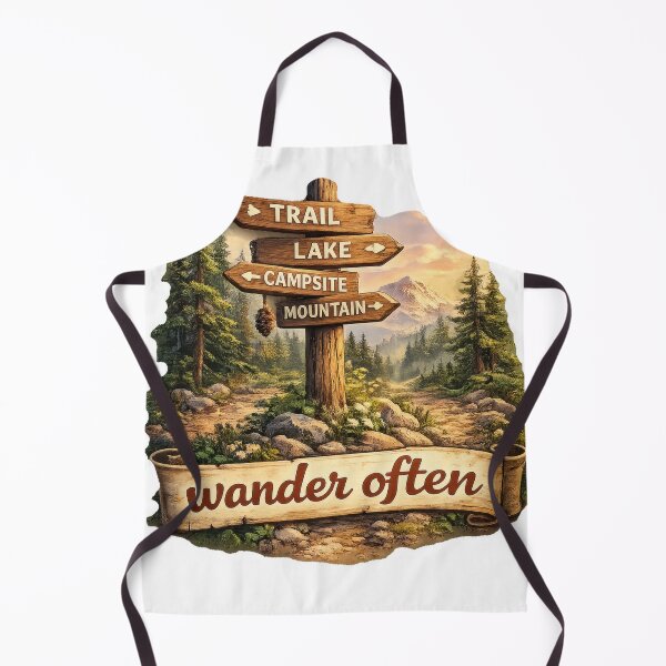 Item preview, Mountain Trail Sign Wilderness designed and sold by jgvisualarts.