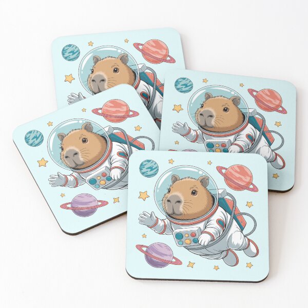 Item preview, Astronaut Capybara Cute Space Animal Design designed and sold by Nzgiftsandmore.