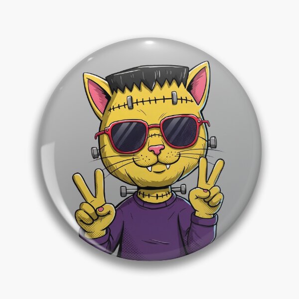 Item preview, Franken Meow Collection: Groovy Peace Cat 11 designed and sold by Frankenpetz.