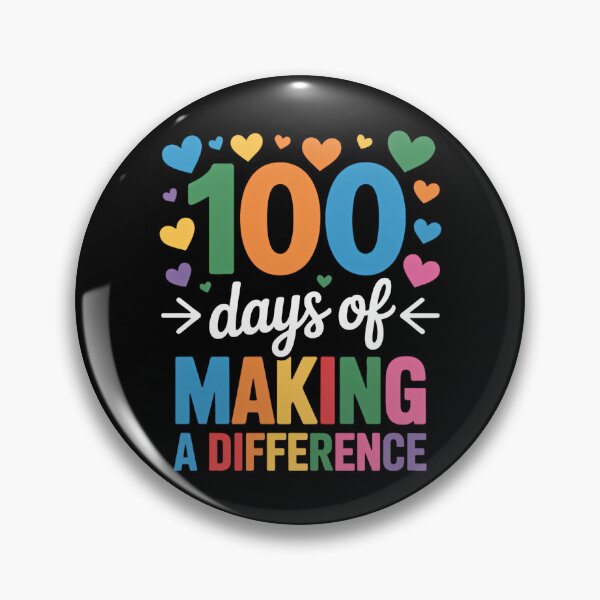 Item preview, 100 Days of Making Difference 100th Day of School Teacher designed and sold by FaithAbbott.