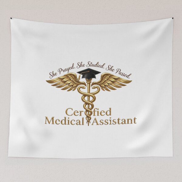 Item preview, She Prayed She Studied She Passed CCMA Graduation designed and sold by Divine Boutique.