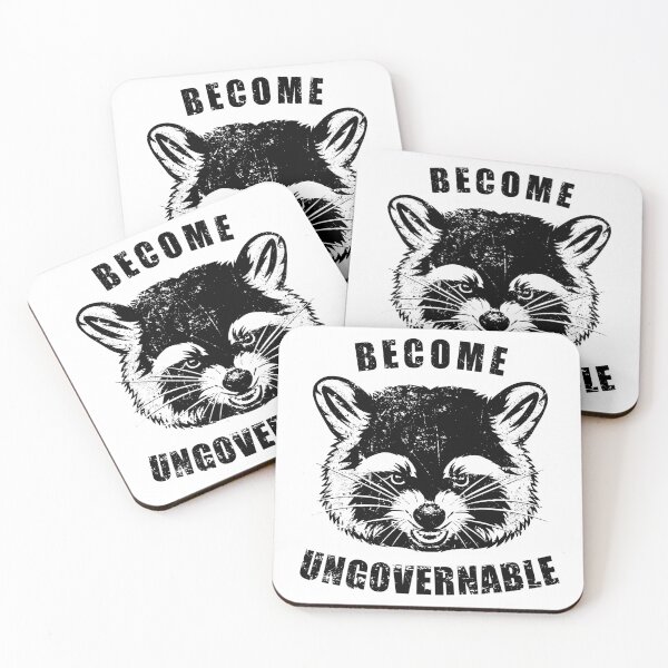 Item preview, Become Ungovernable - Funny Angry Racoon designed and sold by mashaqwenty.