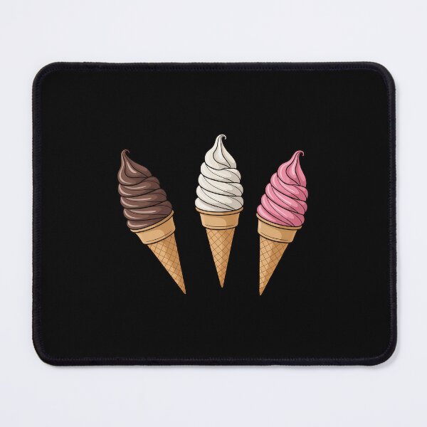 Item preview, Chocolate Vanilla Strawberry Soft Serve Ice Cream Cones designed and sold by FaithAbbott.