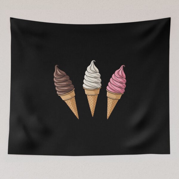 Item preview, Chocolate Vanilla Strawberry Soft Serve Ice Cream Cones designed and sold by FaithAbbott.