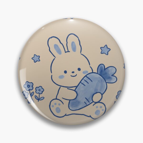 Item preview, blue bunny carrot aesthetic black background designed and sold by bosamji.