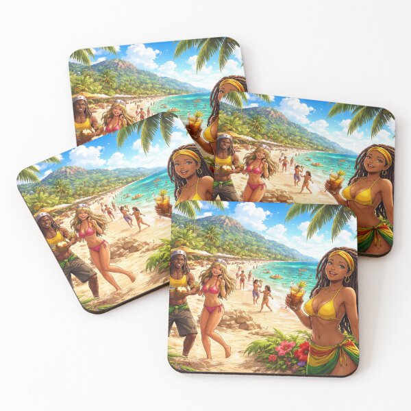 Item preview, Tropical Beach Party Vibes- Island Life Summer Illustration  designed and sold by digitalbob60.