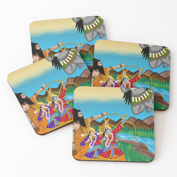 Item preview, Rama and Lakshmana Defeating Tadka – Epic Ramayana Battle Art designed and sold by Harshit_Digital_Arts.
