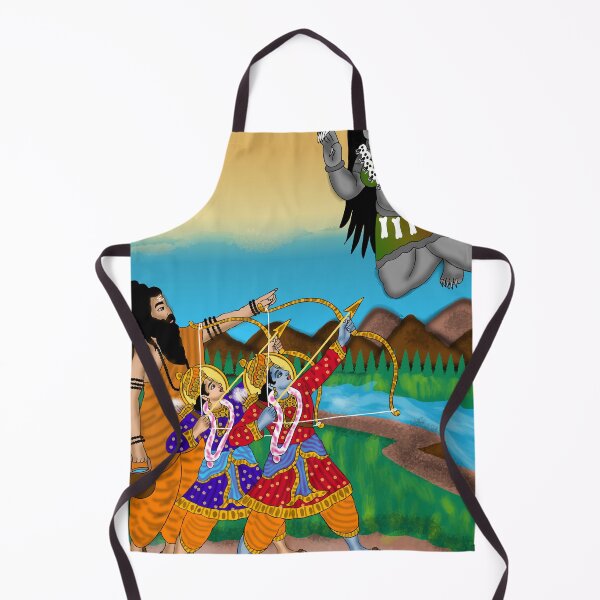Item preview, Rama and Lakshmana Defeating Tadka – Epic Ramayana Battle Art designed and sold by Harshit_Digital_Arts.