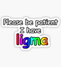 Please be patient I have ligma Sticker