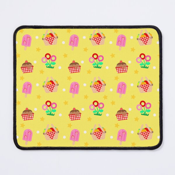 Item preview, Cute Camping Picnic Pattern with Basket Fruits Ice Cream and Floral for Spring Summer Kids Party designed and sold by nuchz.