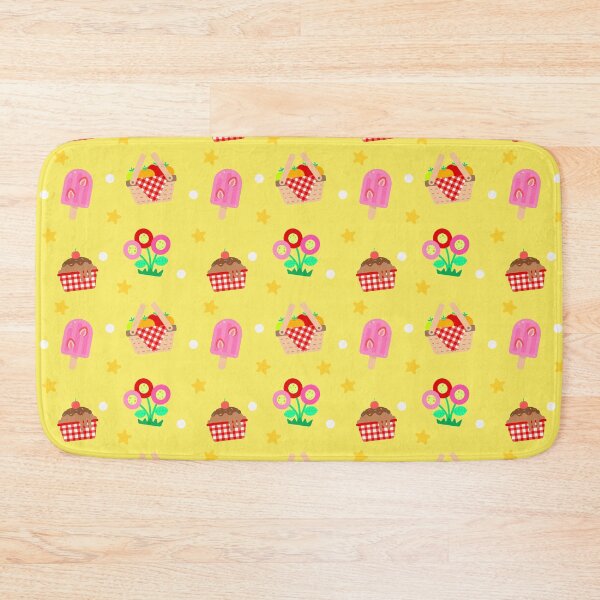 Item preview, Cute Camping Picnic Pattern with Basket Fruits Ice Cream and Floral for Spring Summer Kids Party designed and sold by nuchz.