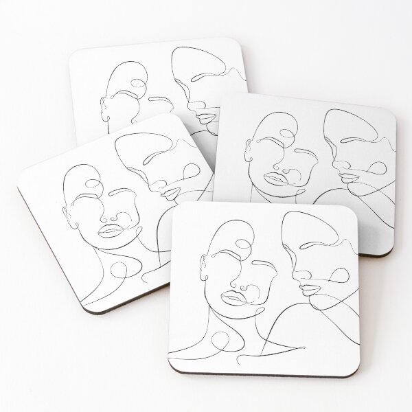 Item preview, Abstract Line Art Faces 04 designed and sold by LulaLinhDesigns.
