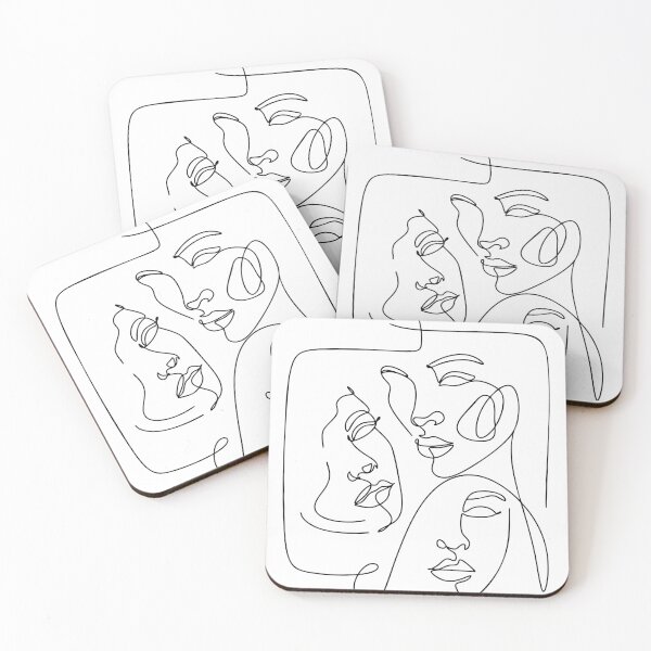 Item preview, Abstract Line Art Faces 03 designed and sold by LulaLinhDesigns.