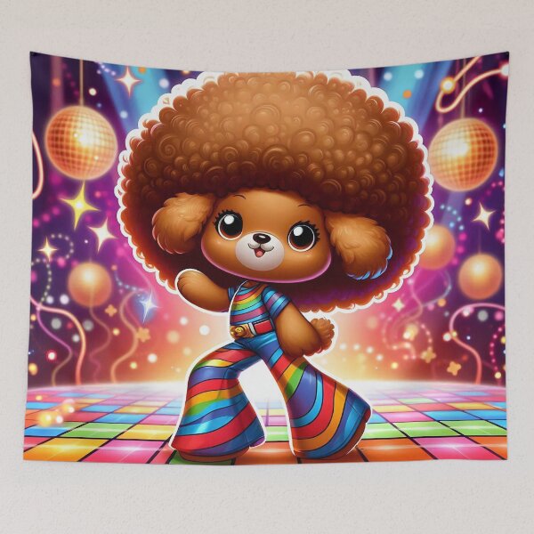 Item preview, Cute Caramel Dog Disco Dance Cartoon designed and sold by CuteThingsWorld.