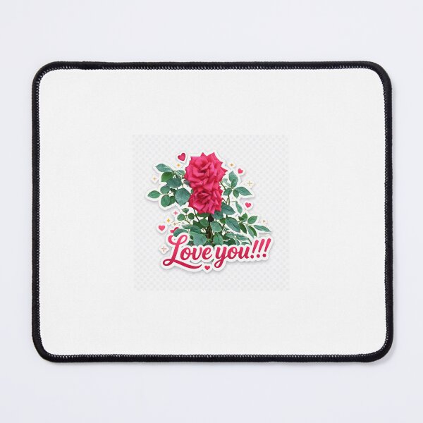 Item preview, Love You message with Rose image | Romantic Heart Flower Design | Cute Valentine Gift designed and sold by Babadesign48.
