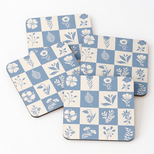 Item preview, Craftsman style patchwork quilt - flower quilt block - soft blue and cream designed and sold by ahahdodo.