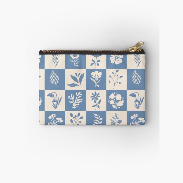 Item preview, Craftsman style patchwork quilt - flower quilt block - soft blue and cream designed and sold by ahahdodo.