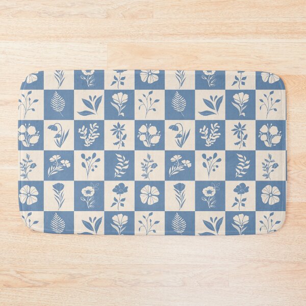 Item preview, Craftsman style patchwork quilt - flower quilt block - soft blue and cream designed and sold by ahahdodo.