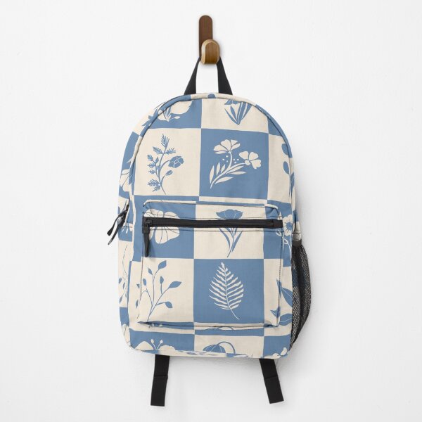 Item preview, Craftsman style patchwork quilt - flower quilt block - soft blue and cream designed and sold by ahahdodo.