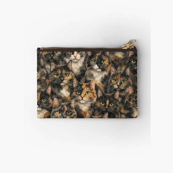 Item preview, Tortoiseshell Cat Pattern - Cute Tortie Cat Faces Pile designed and sold by myforestfog.