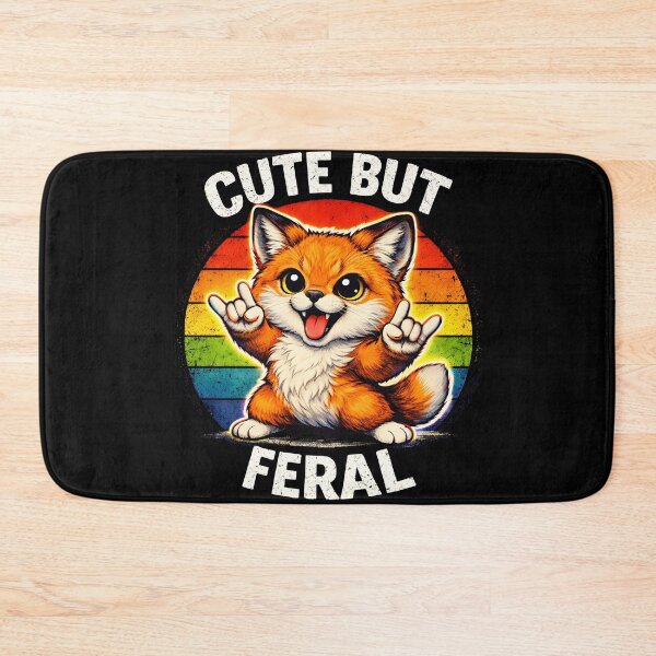 Item preview,  Cute But Feral Fox Funny Fox Lover Retro Vintage Sunset  designed and sold by JerdbordinShop.