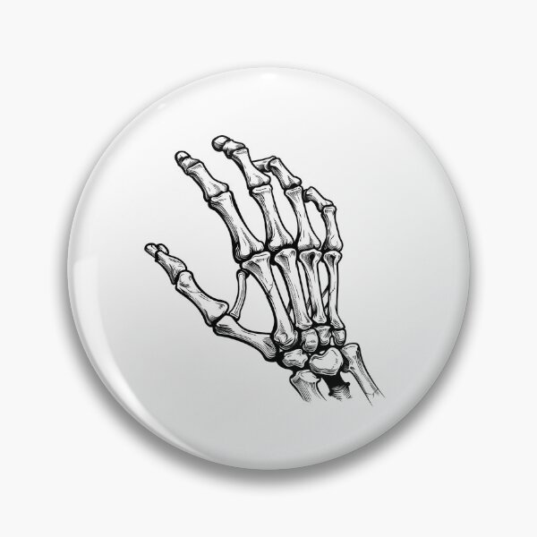 Item preview, Skeleton Hand Black and White Gothic Illustration designed and sold by inkoutninja.