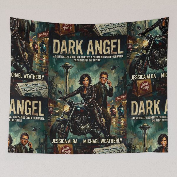Item preview, Dark Angel: A Genetically Engineered Fugitive. A Crusading Cyber-Journalist designed and sold by Art's Diner.
