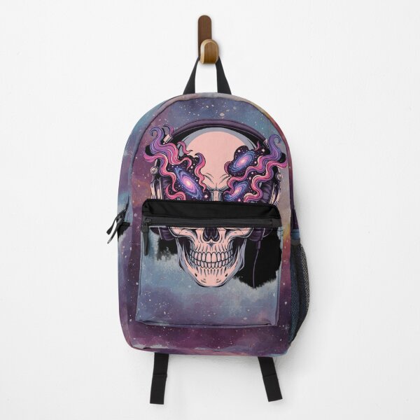 Item preview, Cosmic Frequency – Psychedelic Skull Headphones Aesthetic designed and sold by CrimsonChords.