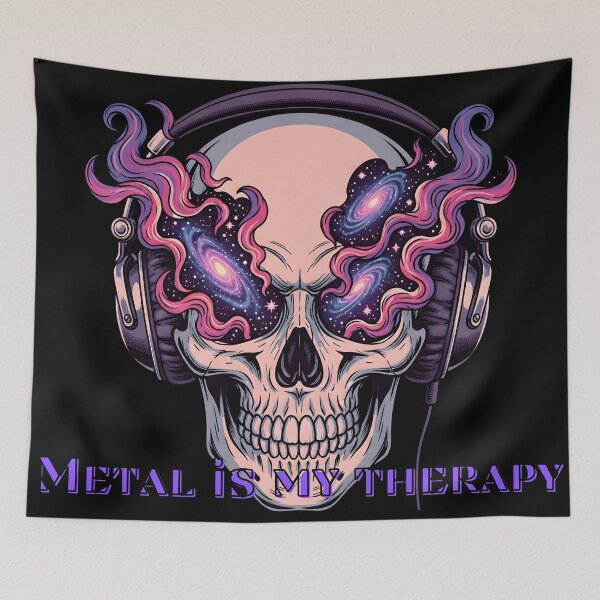 Item preview, Cosmic Frequency – Psychedelic Skull Headphones Aesthetic designed and sold by CrimsonChords.