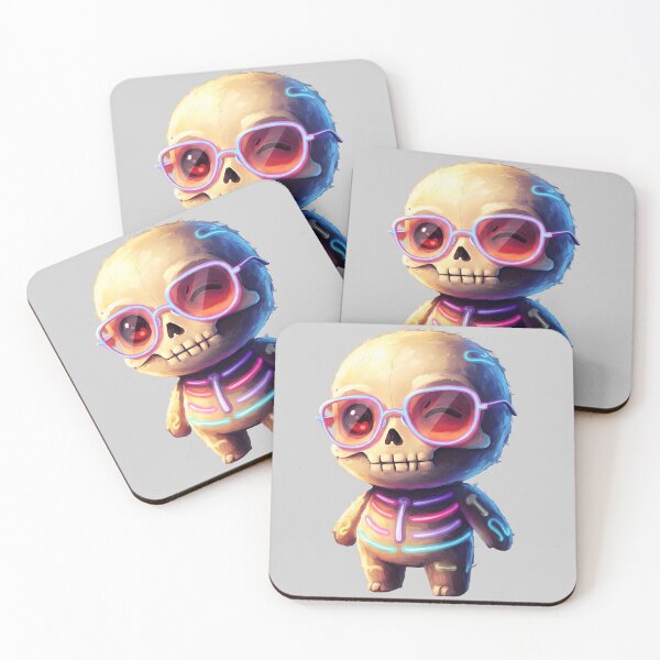 Item preview, Frankenpetz: Neon Skully - Chibi Skeleton Rebel designed and sold by Frankenpetz.