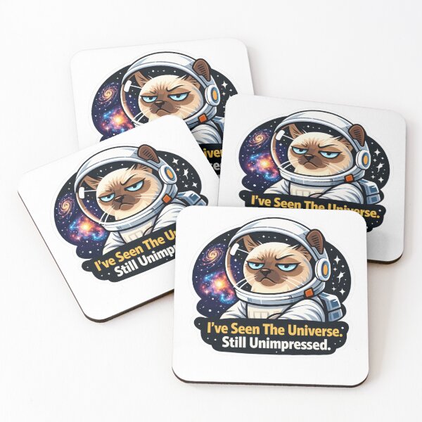 Item preview, Grumpy Siamese Cat Astronaut I’ve Seen The Universe Still Unimpressed designed and sold by Gentlestate.